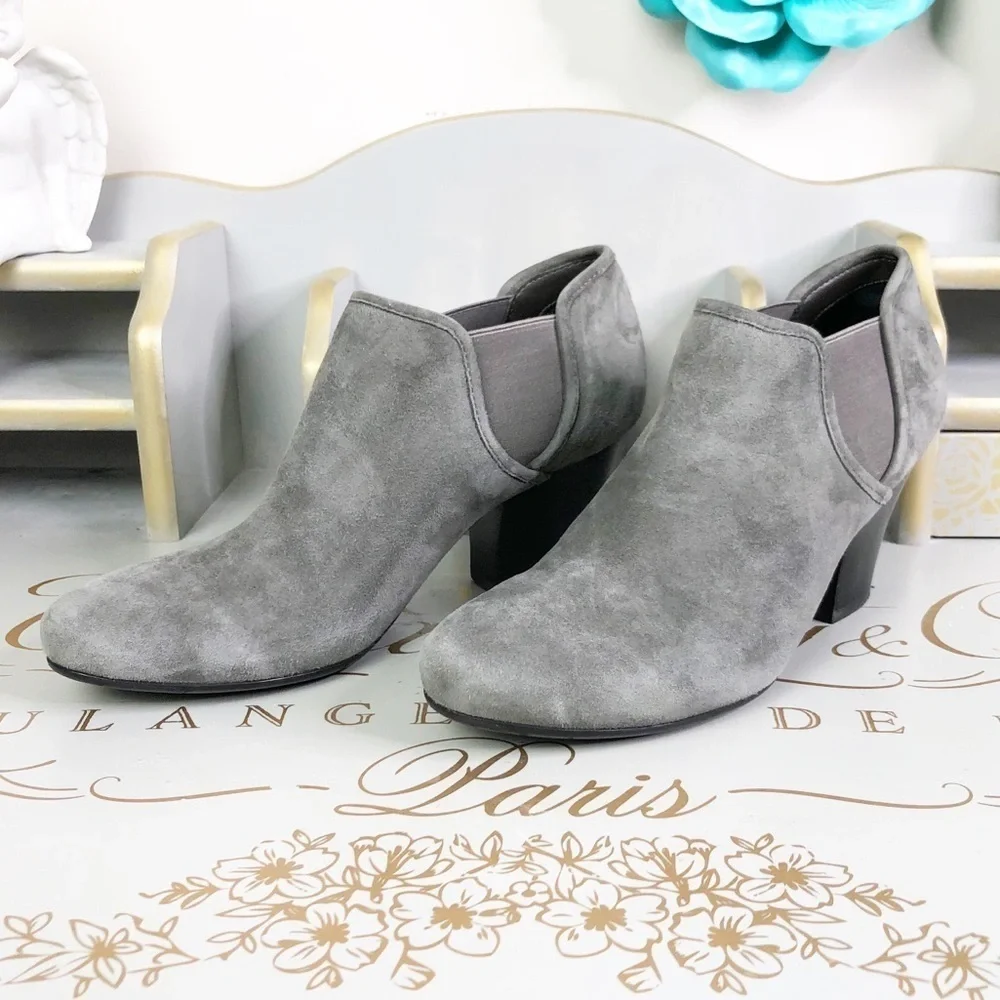 VANELI grey suede, ankle booties